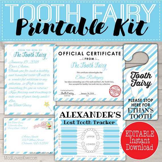 tooth fairy letter template editable