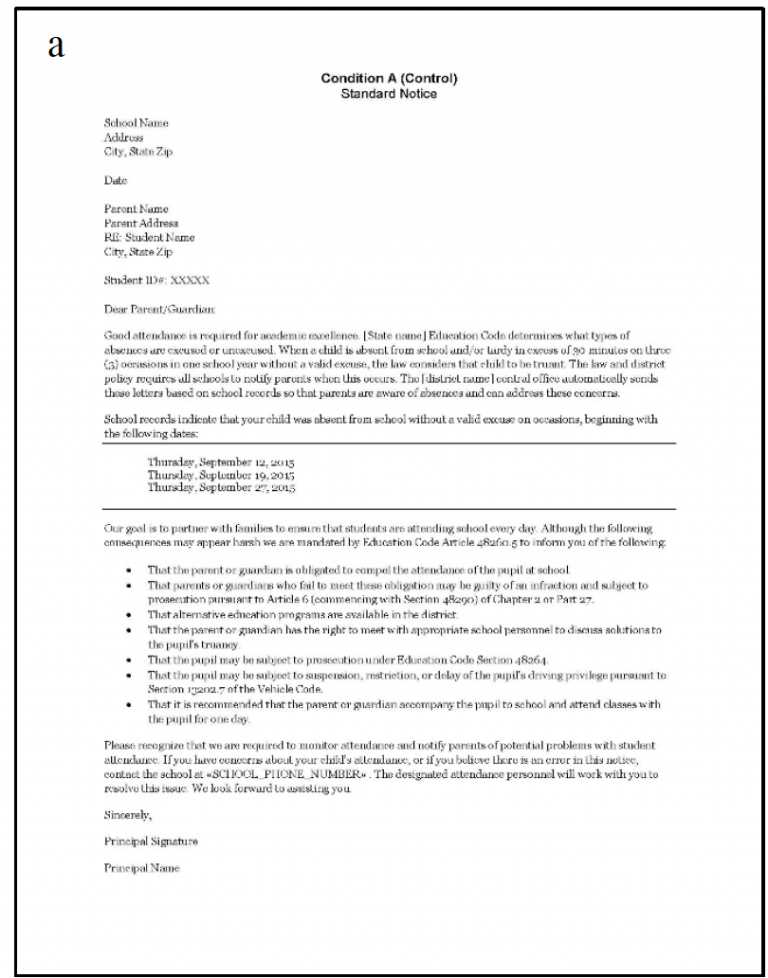 truancy letter template