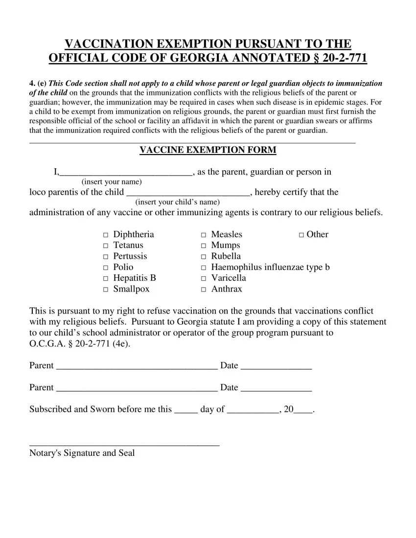 vaccine exemption letter template