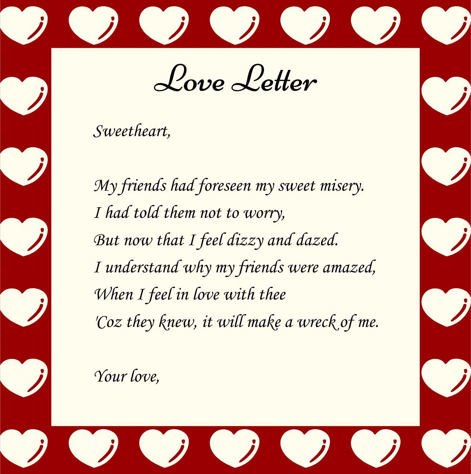 valentine letter template free