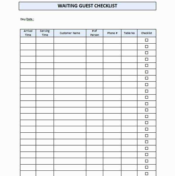 waiting list letter template