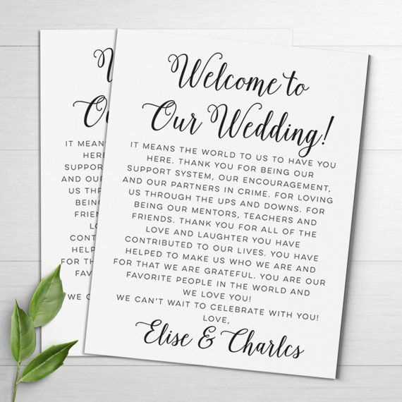 wedding guest welcome letter template