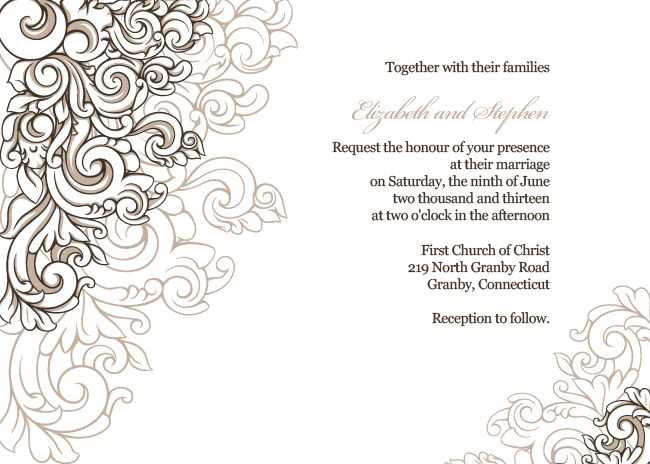 wedding invitation letter templates