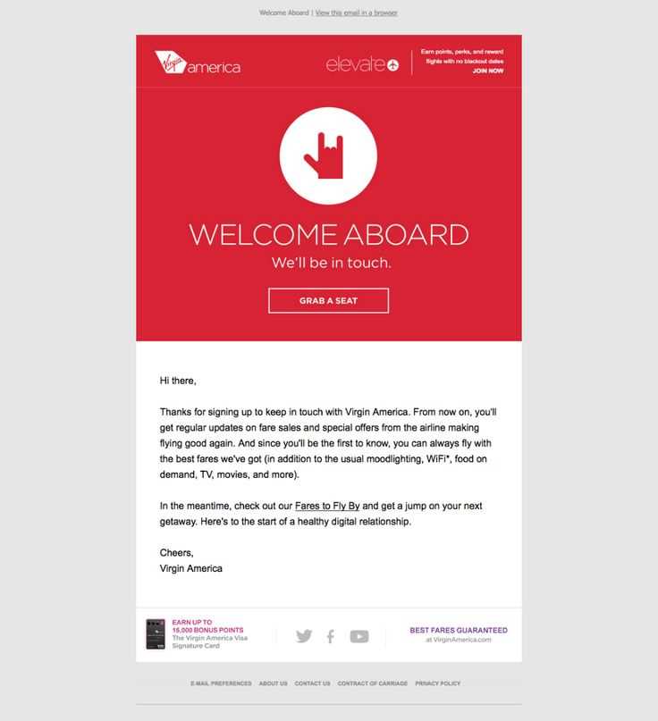 welcome letter email template