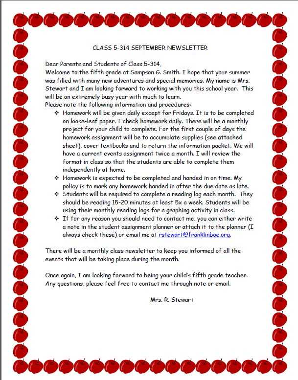 welcome letter to parents from teacher free template