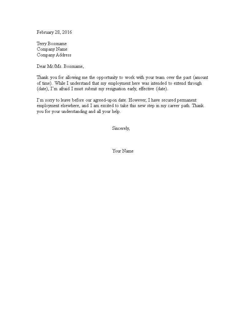 withdraw resignation letter template