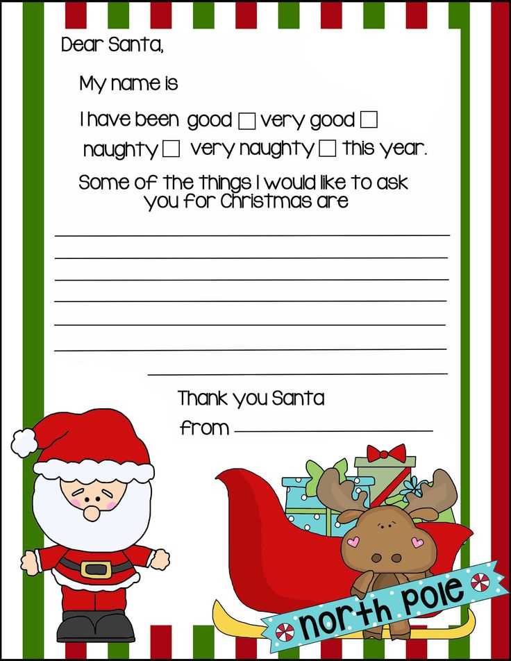 write a santa letter template