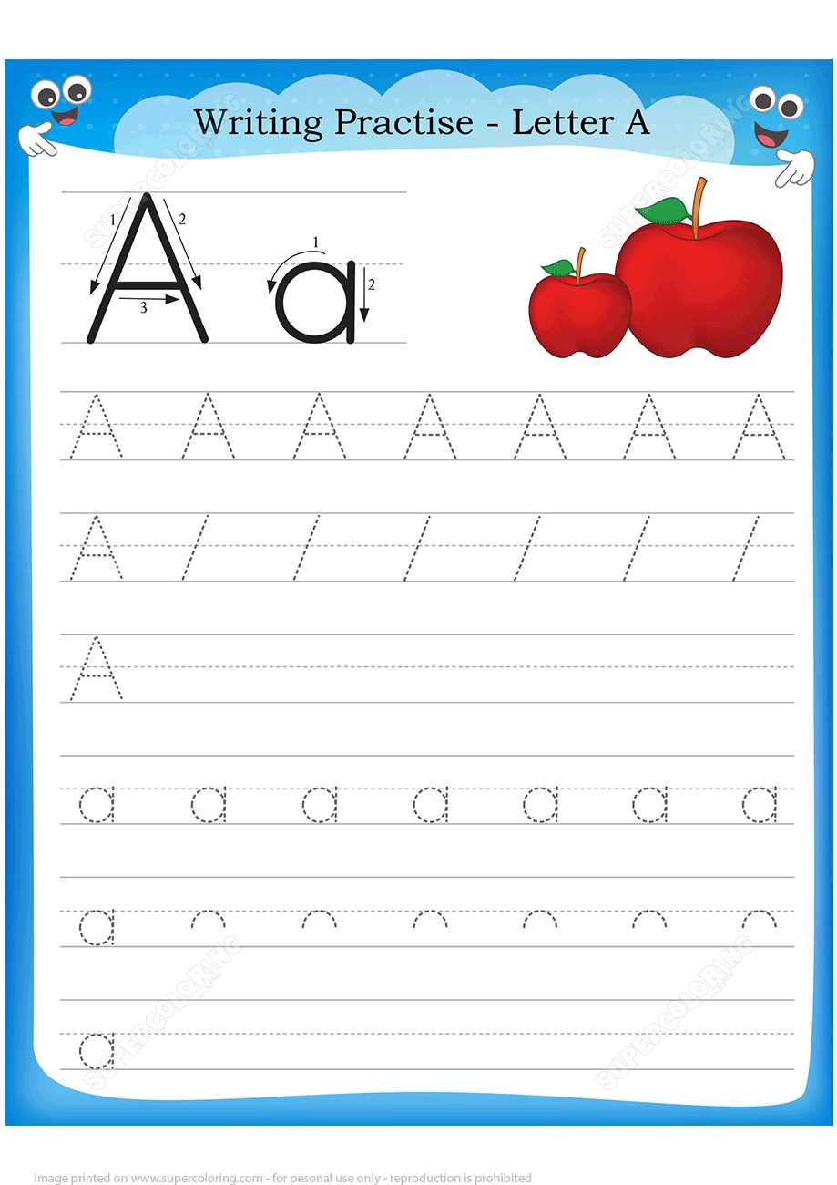 writing a letter template for kindergarten