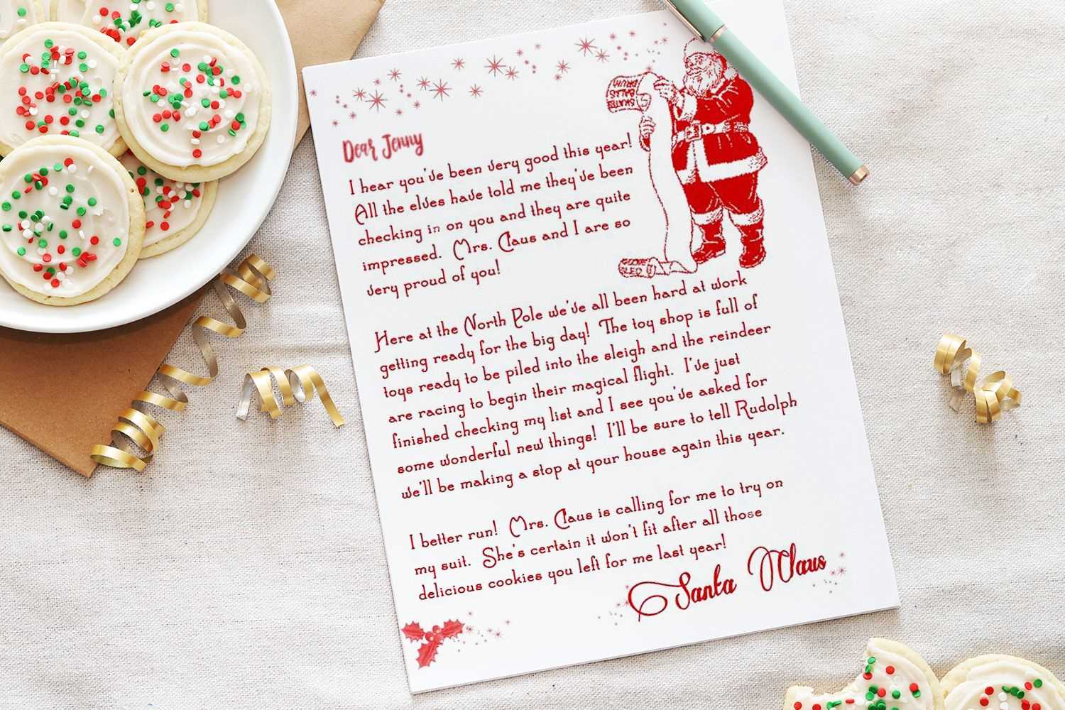 a letter from santa template free