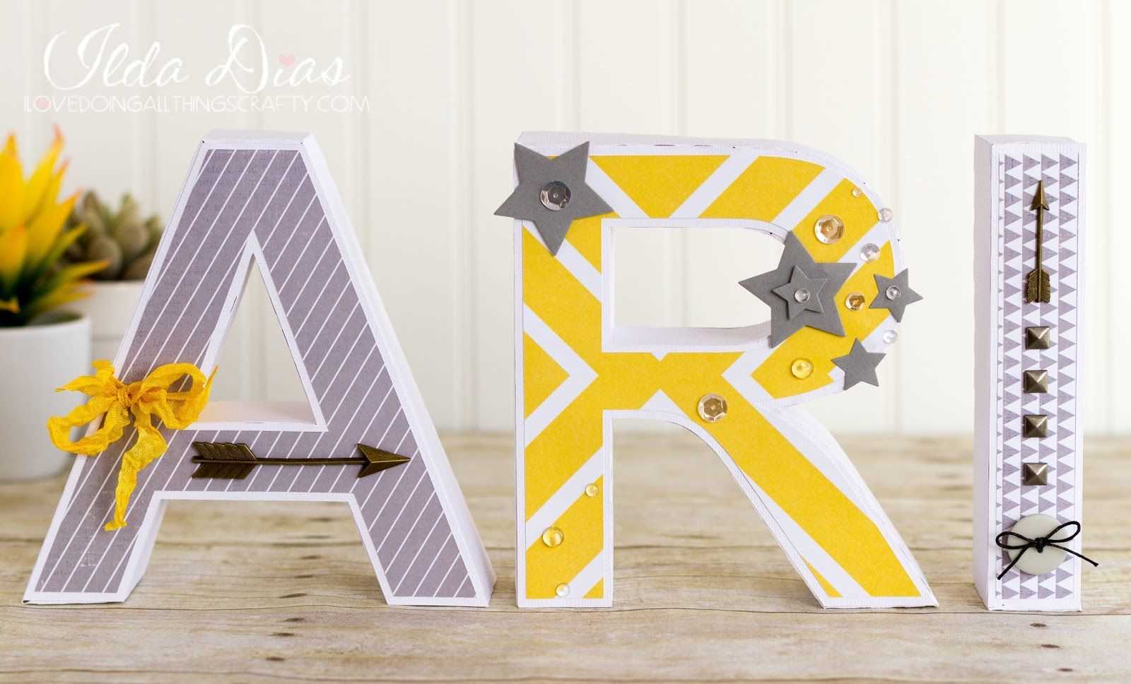 free 3d letter template for cricut