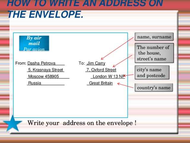 address letter template