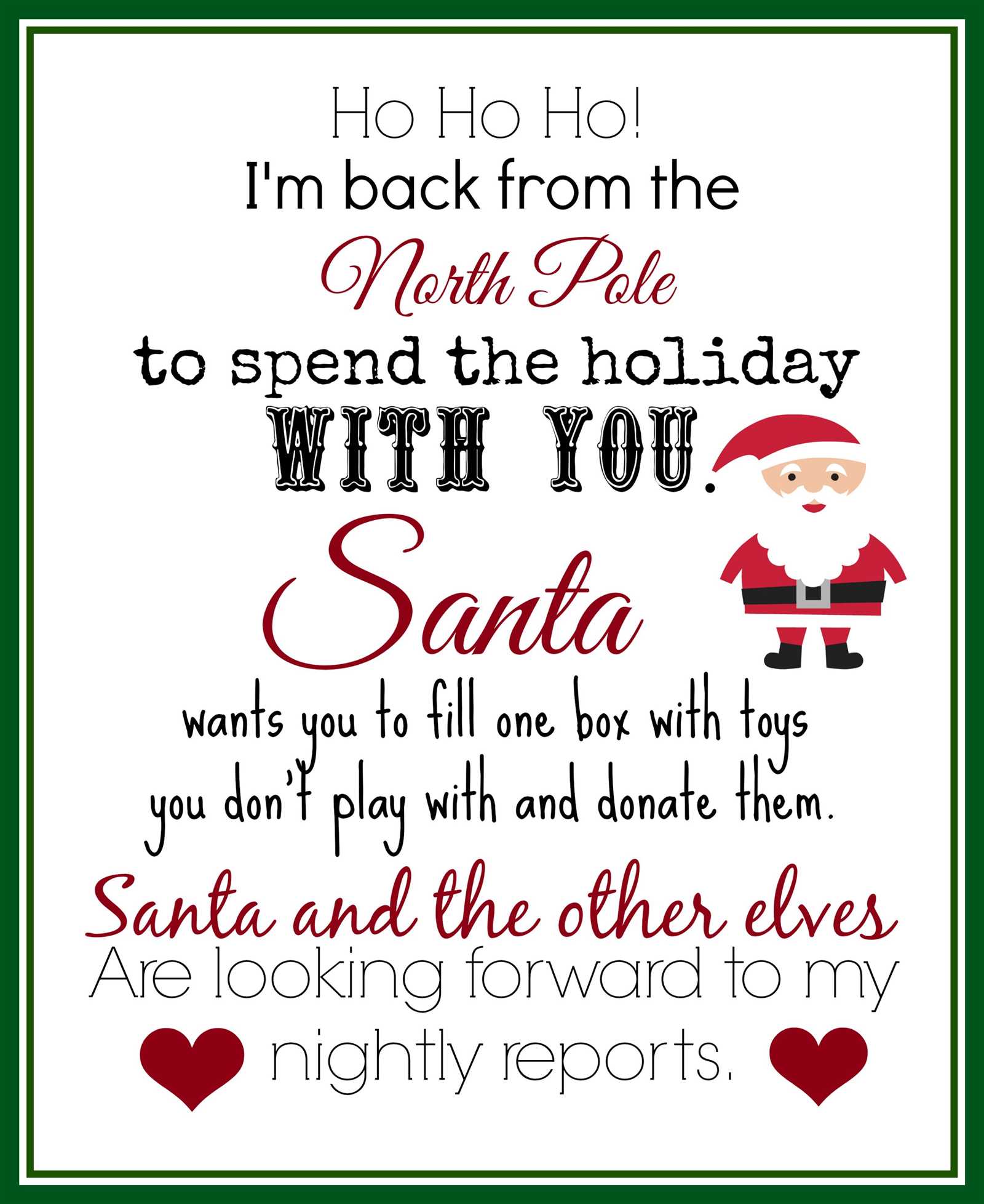 elf return letter template