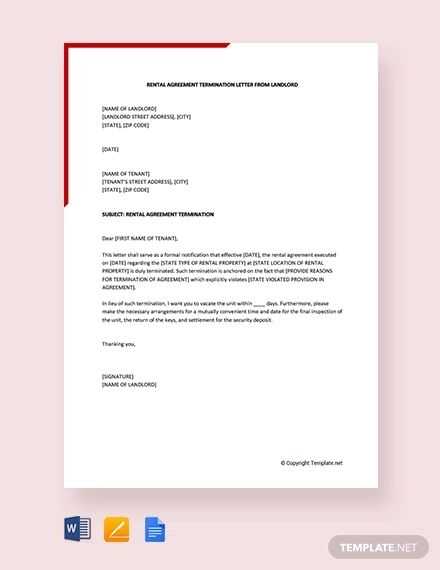 agreement cancellation letter template