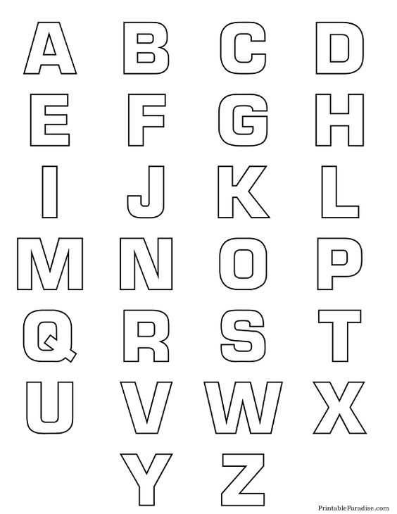 alphabet letter template printable