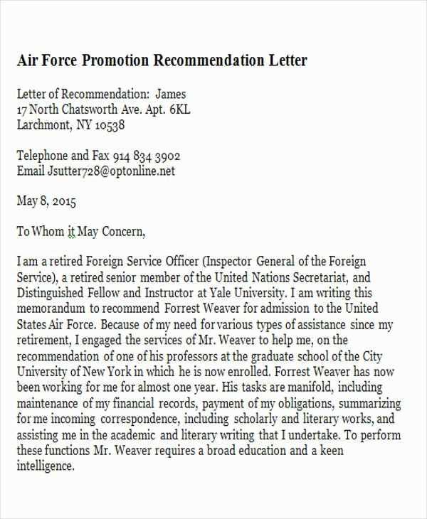 air force letter template