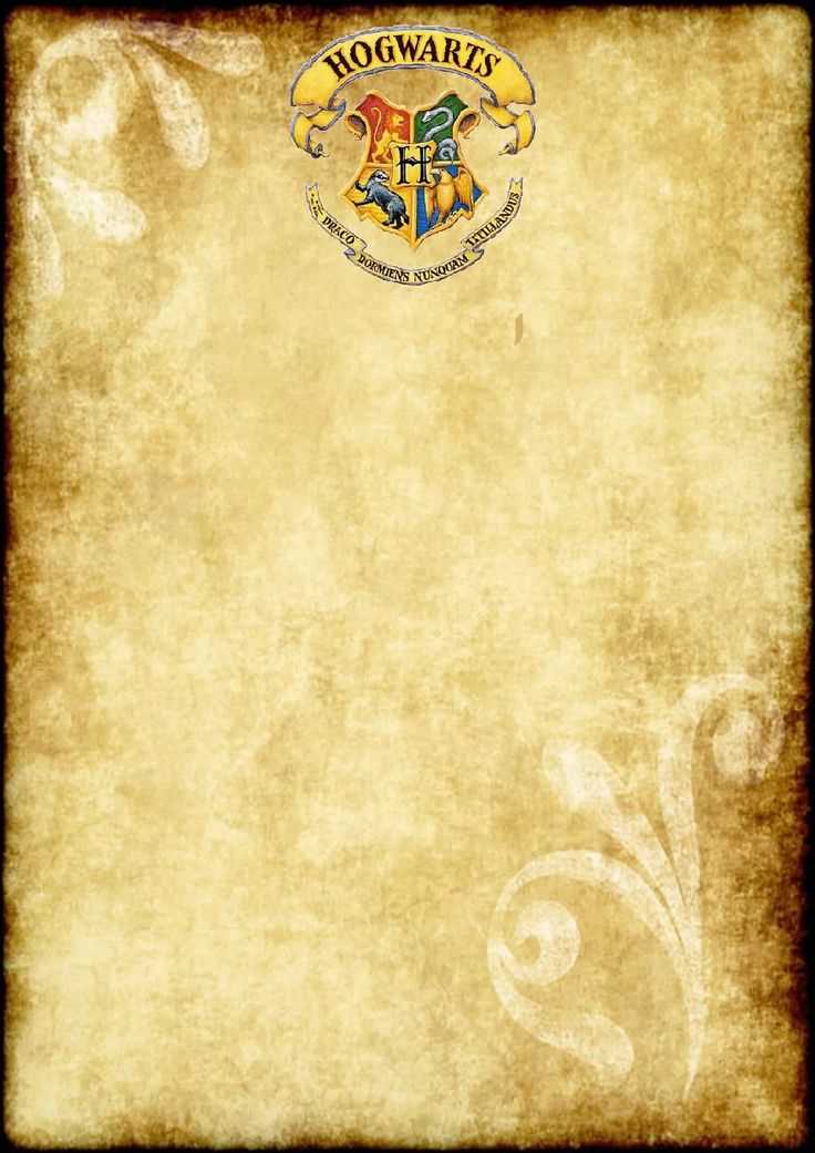 harry potter invitation letter to hogwarts template