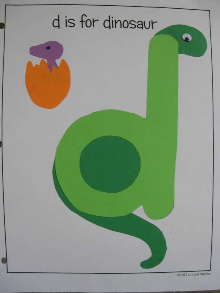 letter d dinosaur craft template