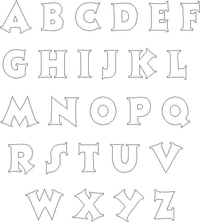 alphabet letter template printable