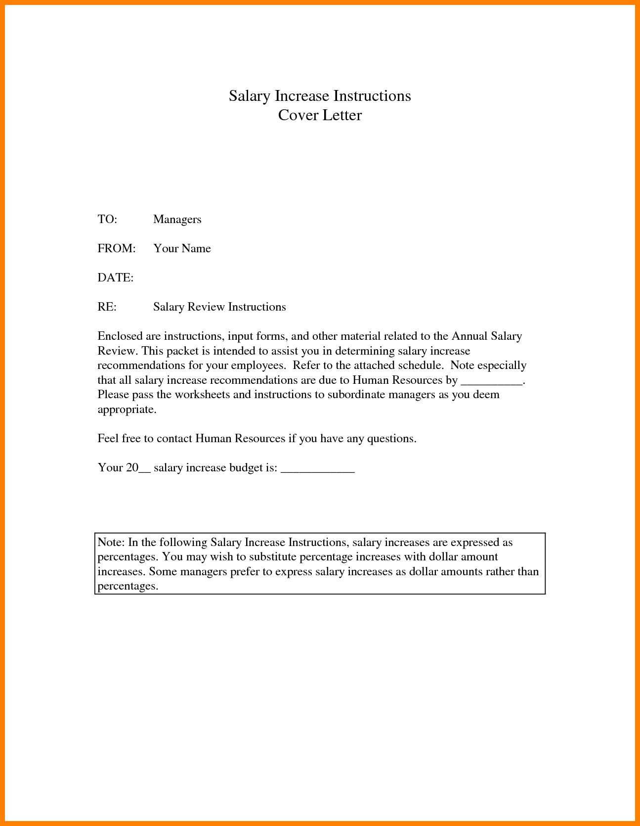 annual salary increase letter template