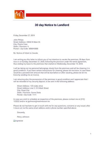 apartment 60 day notice letter template