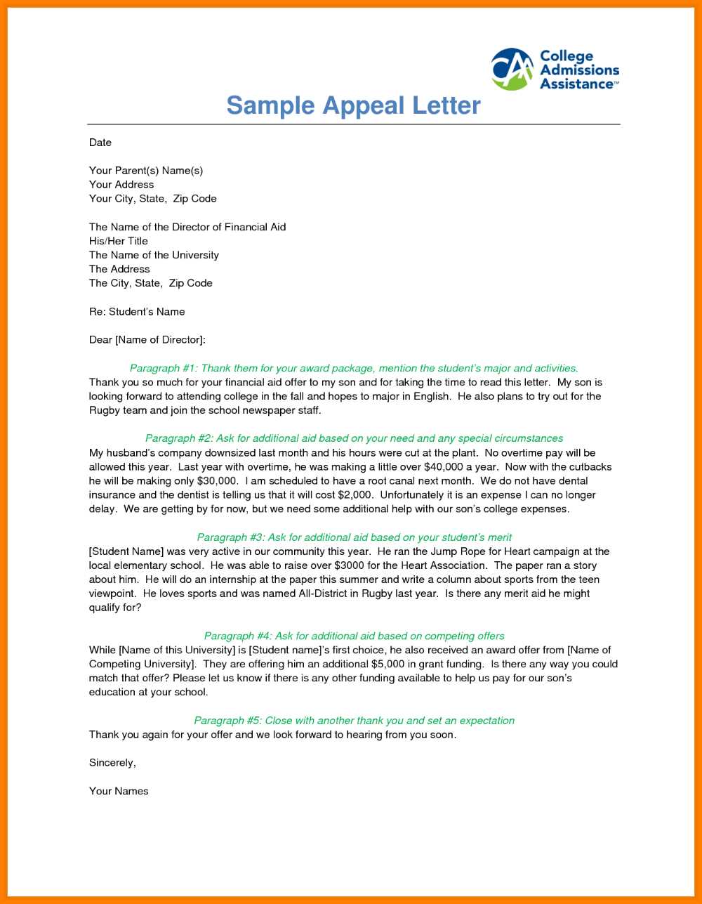 appeal council housing decision letter template