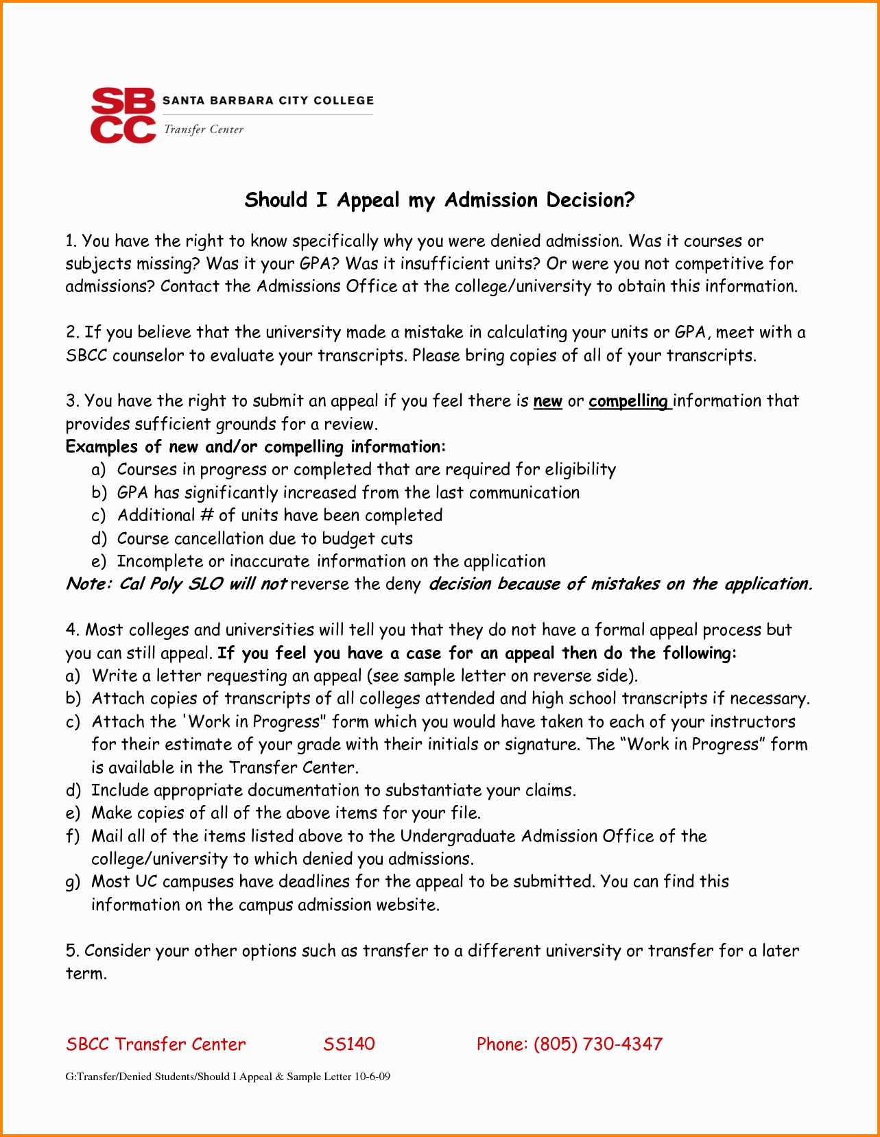 appeal decision letter template