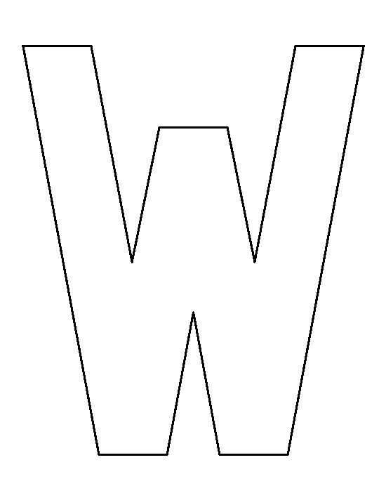 free printable letter w template