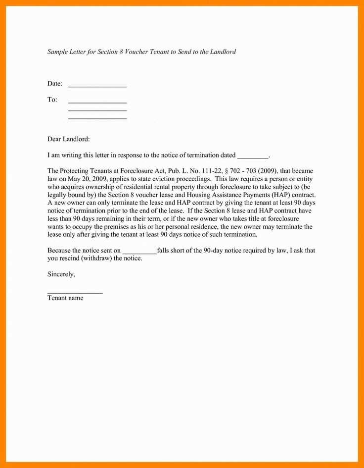 landlord notice letter template