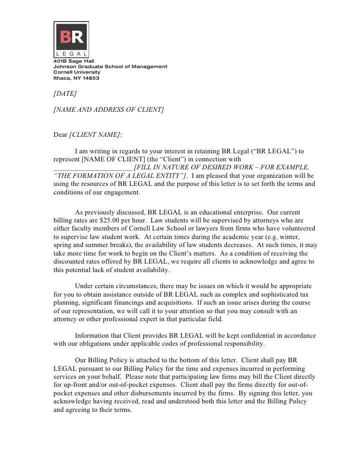 attorney letter of representation template