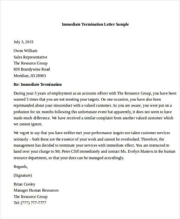 attorney termination letter template