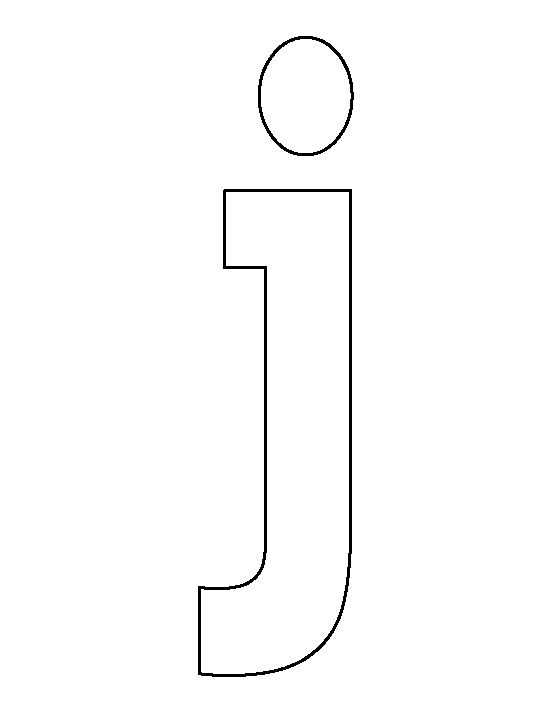 block letter j template