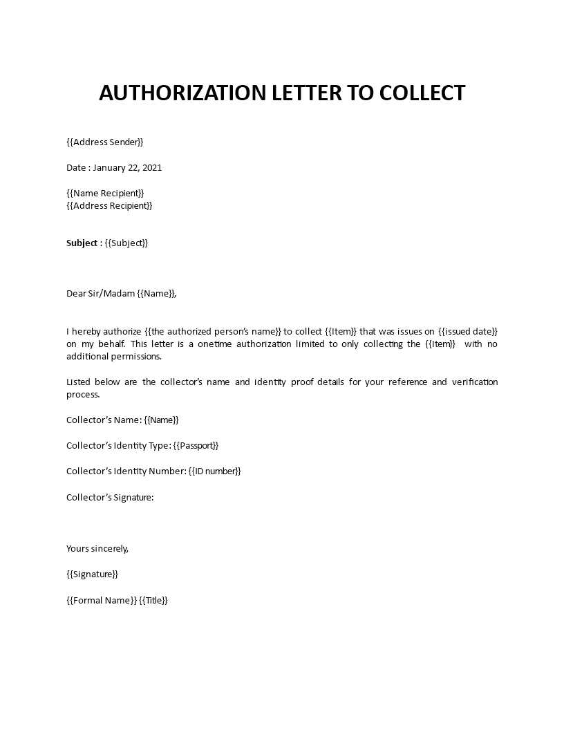 authorization letter template philippines