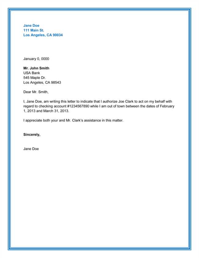 authorization letter template to collect documents