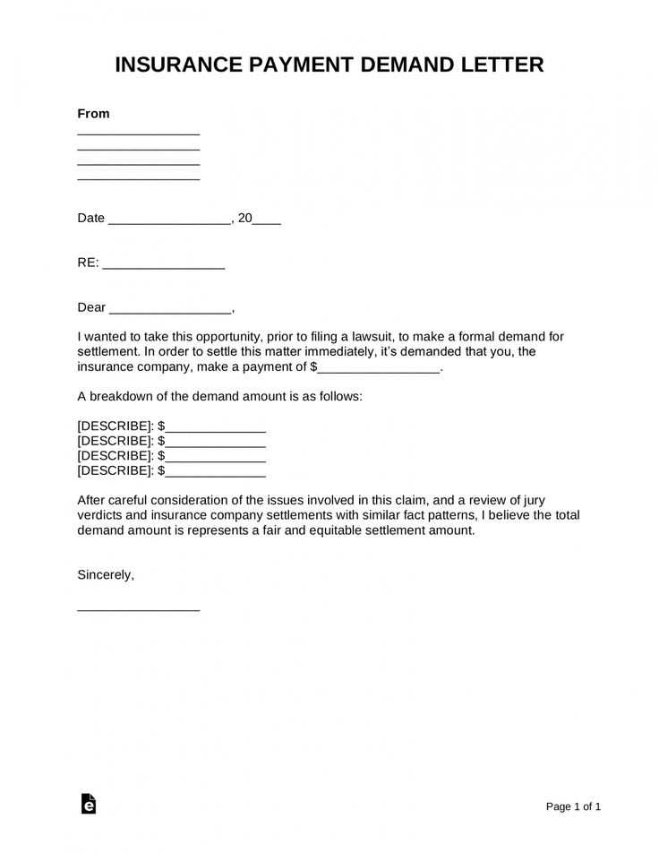 auto insurance demand letter template