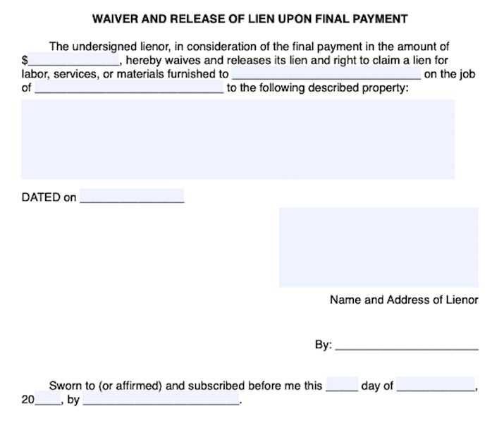 auto lien release letter template