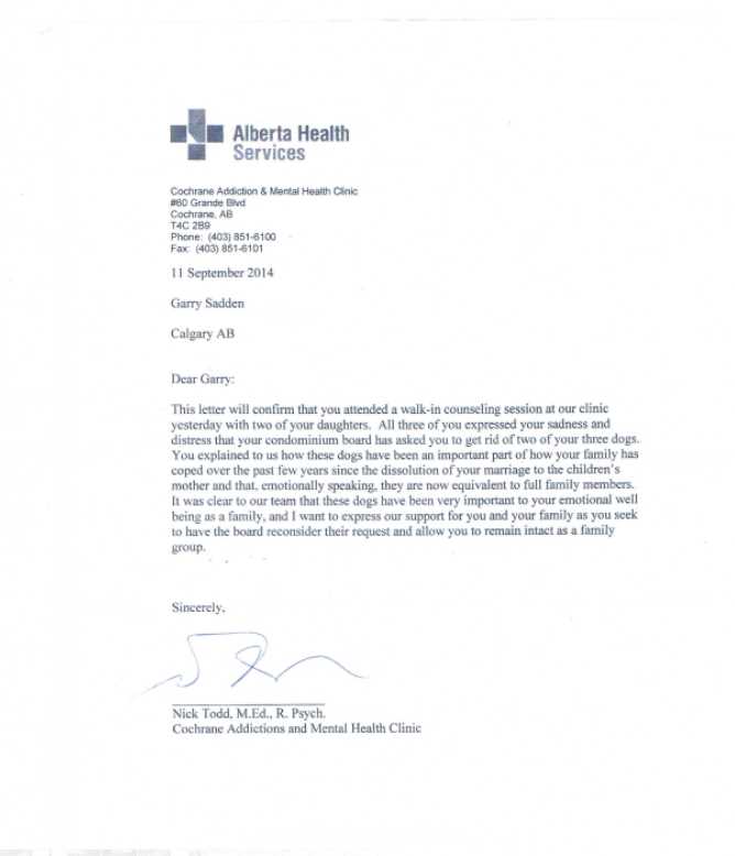 service dog letter template from doctor