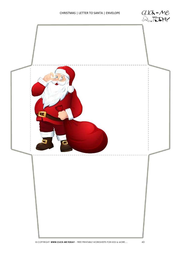 free santa letter envelope template