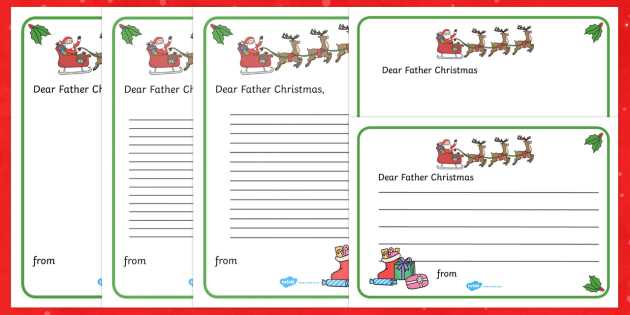 father xmas letter template