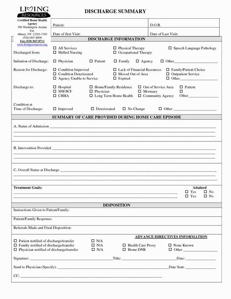 therapy discharge letter template