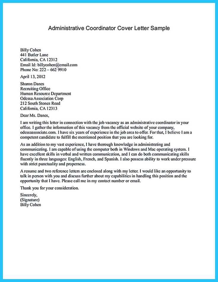 consulting cover letter template