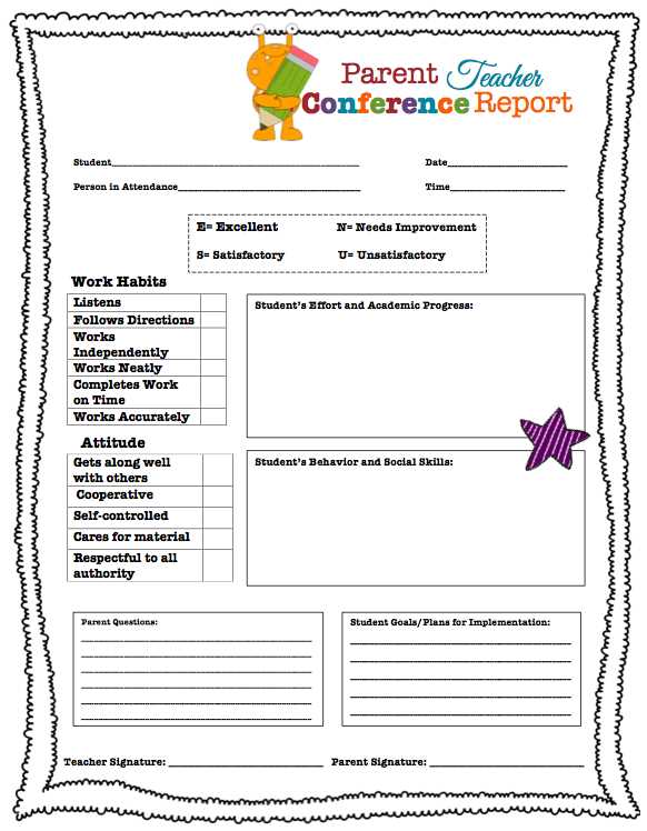parent conference request letter template