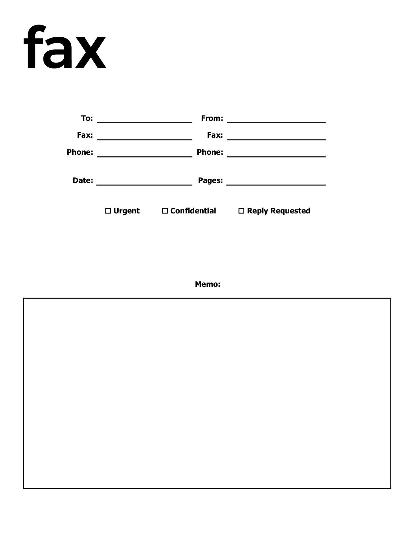 basic fax cover letter template