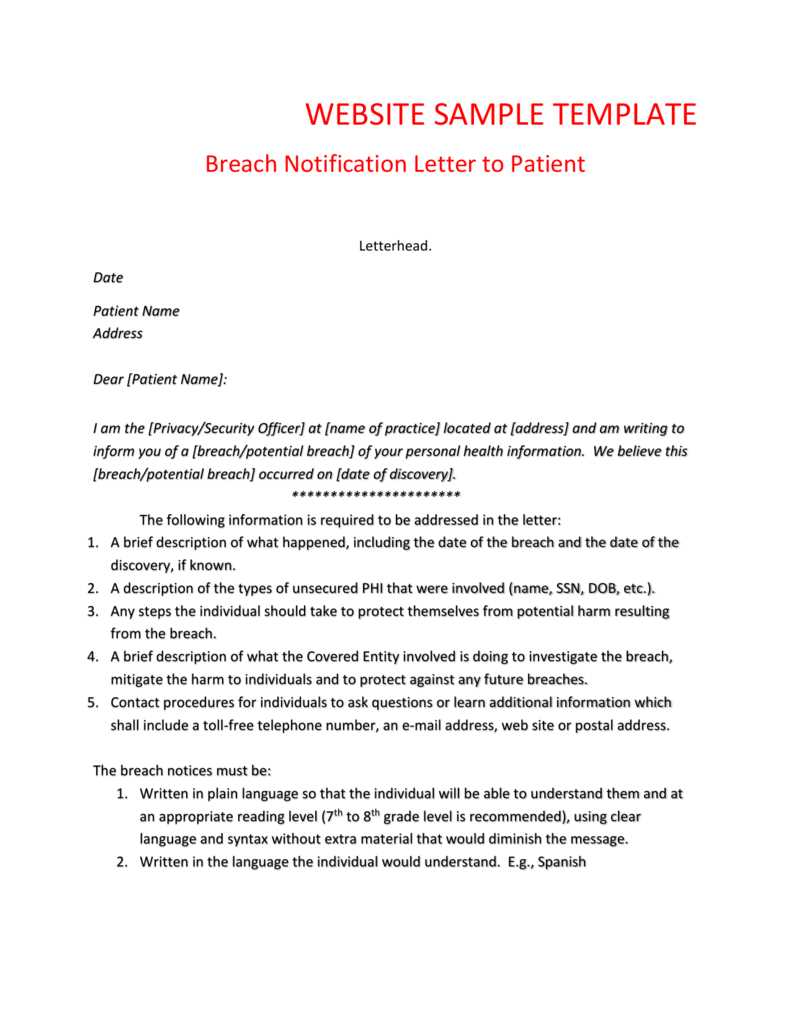 notification letter template examples