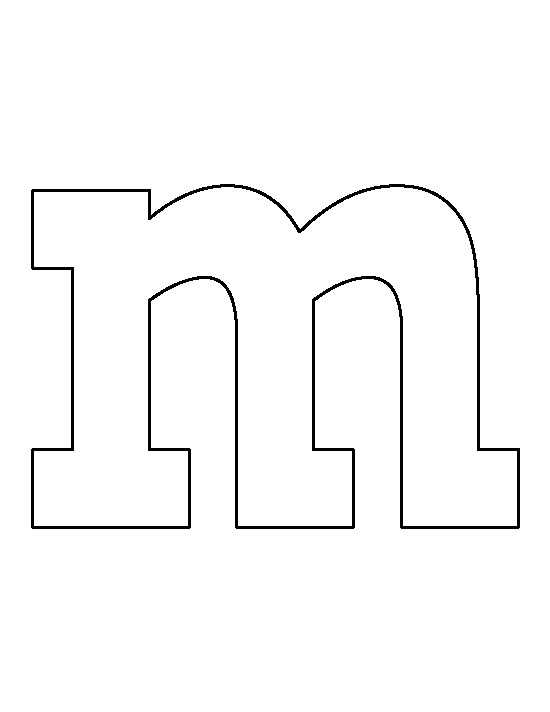 printable letter m template