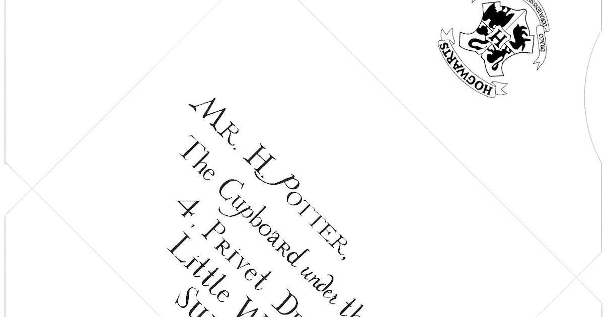 hogwarts letter template pdf