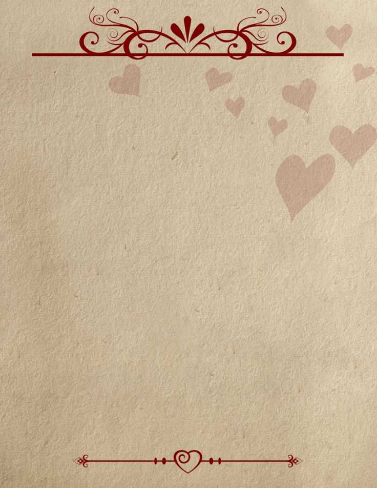 beautiful letter paper template