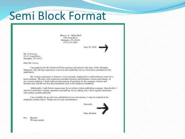 full block letter format template