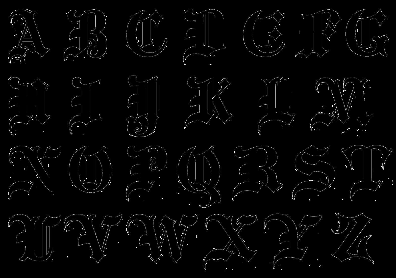 gothic letter templates