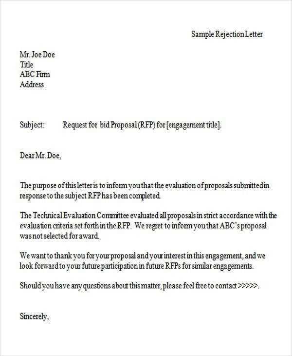 bid proposal cover letter template