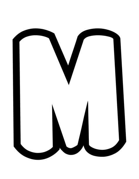 big letter m template